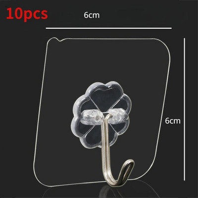 10 vnt. balto plastiko tvirtas lipnus kabliukas virtuvės vonios kambario durų siena daugiafunkcinis raktų laikymas dušo užuolaidos kablys 옷걸이 행거