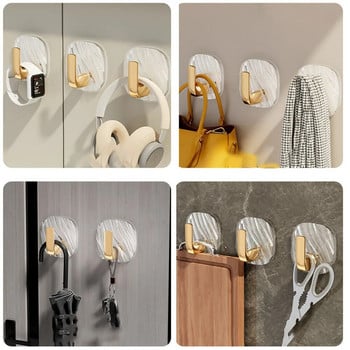 4 τμχ Ακρυλικοί κρεμαστοί γάντζοι για γάντζο τοίχου για μπάνιο πολυτελής αυτοκόλλητη αδιάβροχη θήκη Θήκη για πετσέτες ακρυλική οργανοθήκη