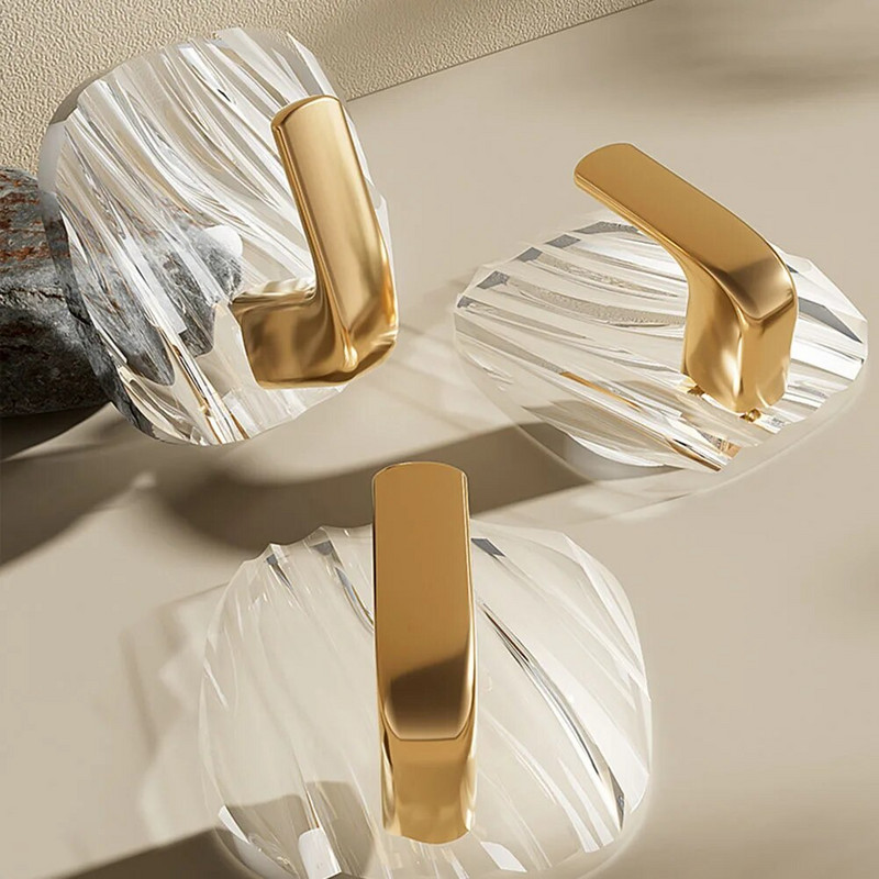 4 vnt. akriliniai kabliai, skirti pakabinti ant sienos, vonios kambario prabangus lipnus vandeniui atsparus laikiklis kabliukas rankšluosčių laikiklis akrilinis organizatorius