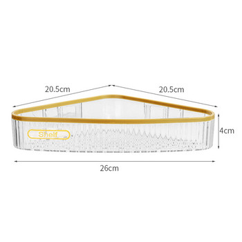 Стенен стелаж за съхранение Кух дизайн Издръжлив рафт за баня Многофункционален Без петна от вода за кухня Баня Балкон