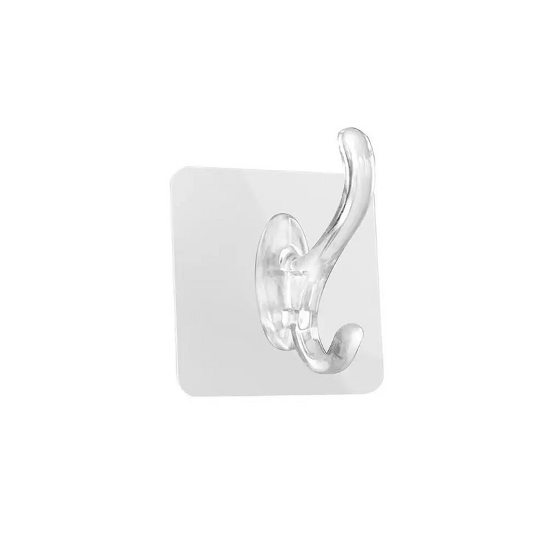 Lipni lipdukų sieniniai kabliukai 3/5/6 eilučių namų dekoro sieninė kabykla Skaidri lipnus kabliukas nematomas vandeniui atsparus be nagų