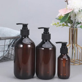 1 BUC Sticlă goală din plastic maro cu dozator de pompă, șampon, săpun, loțiune, recipient de depozitare 100 ml 200 ml 300 ml 400 ml 500 ml