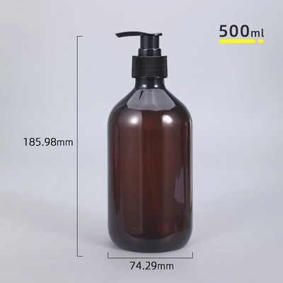 1 BUC Sticlă goală din plastic maro cu dozator de pompă, șampon, săpun, loțiune, recipient de depozitare 100 ml 200 ml 300 ml 400 ml 500 ml