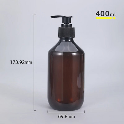 1 BUC Sticlă goală din plastic maro cu dozator de pompă, șampon, săpun, loțiune, recipient de depozitare 100 ml 200 ml 300 ml 400 ml 500 ml