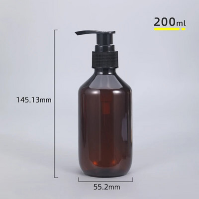1 BUC Sticlă goală din plastic maro cu dozator de pompă, șampon, săpun, loțiune, recipient de depozitare 100 ml 200 ml 300 ml 400 ml 500 ml