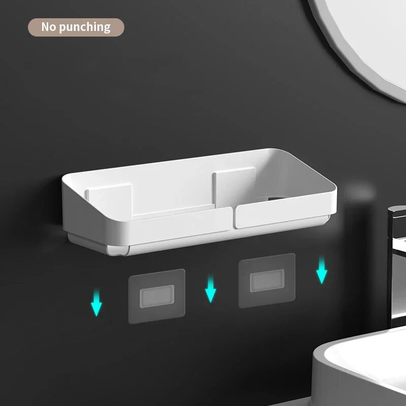 Sandėliavimo lentyna Sieninė prieskonių laikiklis kosmetikai Vonios kambarys be gręžimo Virtuvės patogus dušo priedas