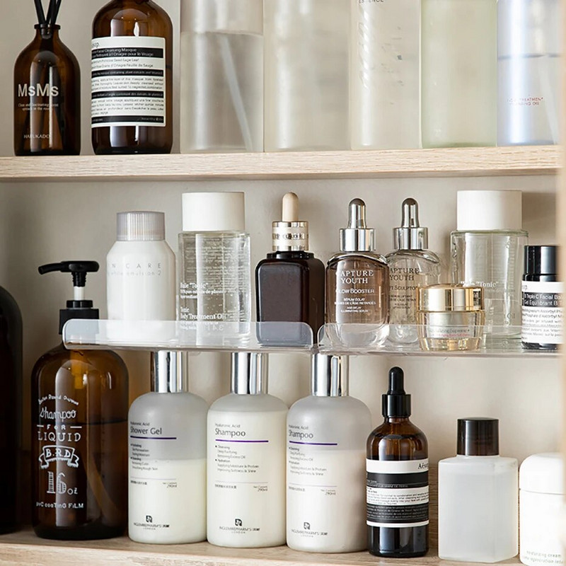 Skaidri akrilo plaukiojanti lentyna Lipni laikymo lentyna sienų dekoravimui žaislams knygų lentyna Vonios muilo dozatoriaus laikiklis