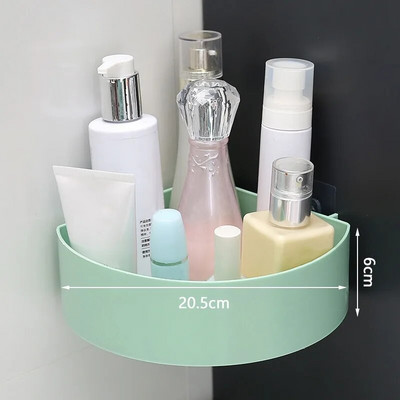 Fürdőszoba falra szerelhető műanyag tároló állvány tároló doboz sampon tálca állvány egyrétegű ingyenes lyukasztó polc rendező