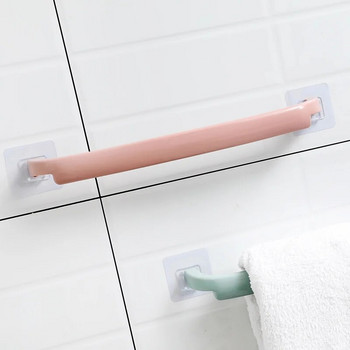 Πολυλειτουργική κρεμάστρα για πετσέτες μπάνιου Αυτοκόλλητοι κρεμαστοί γάντζοι Θήκη τοίχου Αποθήκευση για πετσέτες αξεσουάρ σπιτιού