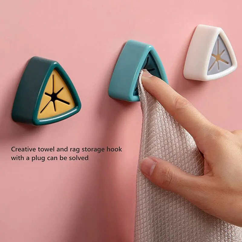 2 vnt. Neperforuojamas rankšluosčių kištuko laikiklis Lipnus kabliukas Vonios kambario laikymo kabykla Rankšluosčių laikymo skalbimo audeklo spaustukas prie sienos tvirtinimo kablio įrankis