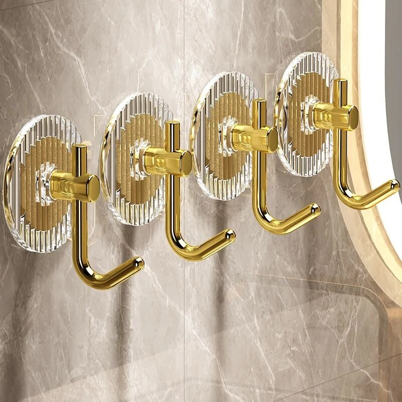 Prabangūs sieniniai kabliukai Glod Sidabrinis Akrilas Lipnus kabliukas Dekoratyvinis Neperforuojamas namų organizavimas Raktų maišelio rankšluosčių laikikliai