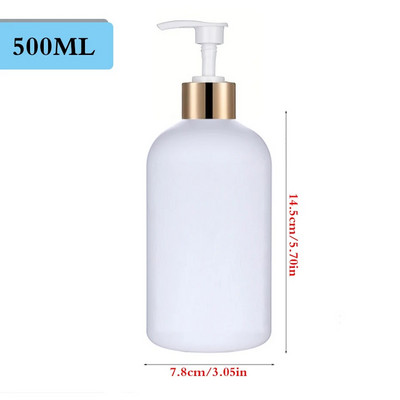Dispenser de săpun pentru decor de baie Balsam de șampon reîncărcat Dispenser de spălat corporal Sticla Recipient de lichid pentru baie cu etichete