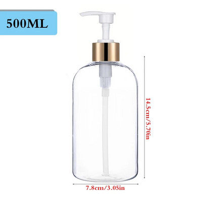 Dispenser de săpun pentru decor de baie Balsam de șampon reîncărcat Dispenser de spălat corporal Sticla Recipient de lichid pentru baie cu etichete