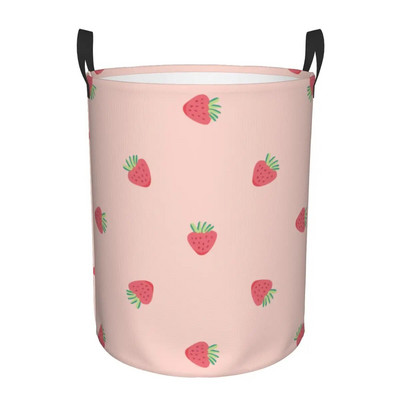 Сгъваема кошница за пране Розова ягода Мръсни дрехи Играчки Кофа за съхранение Гардероб Органайзер за дрехи Кошница