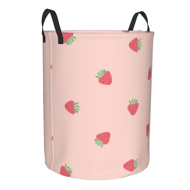 Összecsukható szennyeskosár Rózsaszín eper Piszkos ruhák Játékok Tároló Vödör Ruhásszekrény Ruházat Rendező