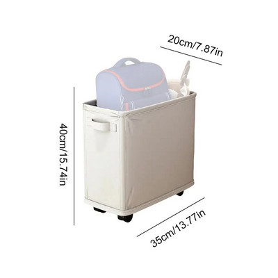 Αναδιπλούμενο κυλιόμενο καλάθι ρούχων Λεπτό ψηλό καλάθι με βάση αδιάβροχη οργάνωση σε ρόδες για βρώμικα ρούχα οικιακή αποθήκευση