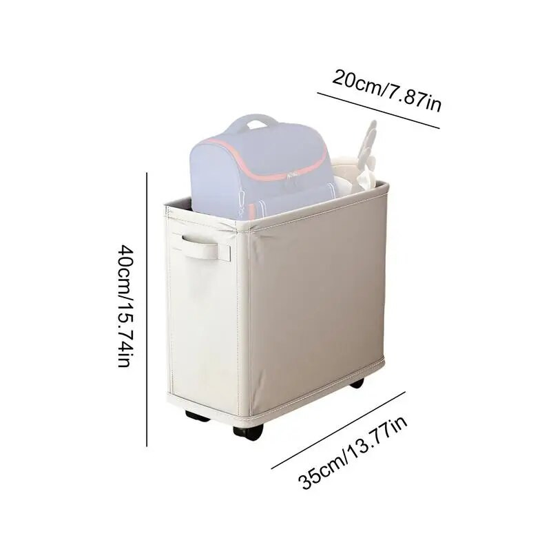Αναδιπλούμενο κυλιόμενο καλάθι ρούχων Λεπτό ψηλό καλάθι με βάση αδιάβροχη οργάνωση σε ρόδες για βρώμικα ρούχα οικιακή αποθήκευση