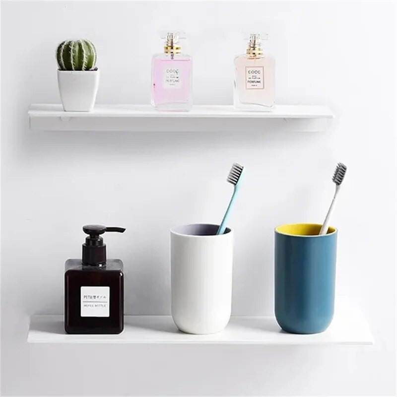 30/40/50 cm-es lebegő polc Fali polcok hálószoba nappaliba fürdőszoba konyhába függesztett, fehér fekete fürdőszobai polc