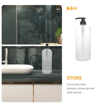 2 τεμ. Refillable Pump Bottles Designer Shampoo Dispensers Clear Soap Dispensers 1000ml