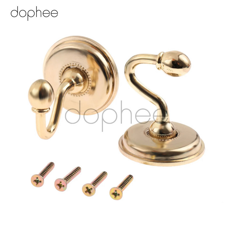 dophee 2τμχ Κουρτίνα Tieback Europe Φούντα Γάντζος Πόρτας Θήκη τοίχου Κρεμάστρα Αξεσουάρ κουρτινών Διακόσμηση δωματίου σπιτιού με βίδες