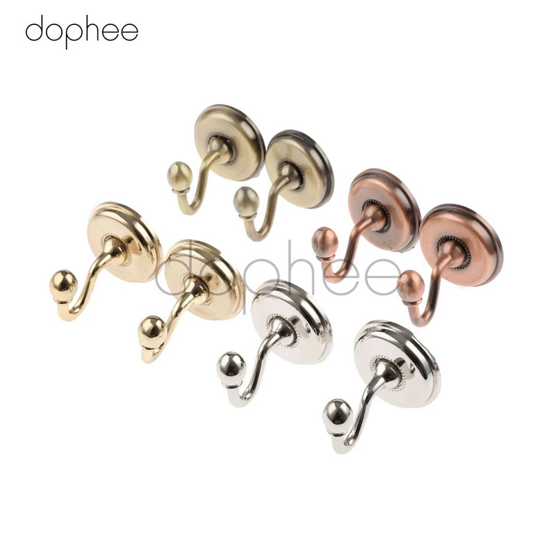 dophee 2τμχ Κουρτίνα Tieback Europe Φούντα Γάντζος Πόρτας Θήκη τοίχου Κρεμάστρα Αξεσουάρ κουρτινών Διακόσμηση δωματίου σπιτιού με βίδες