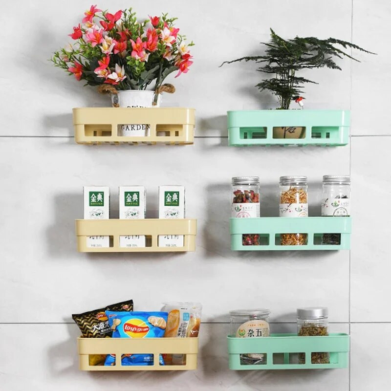 Seinale kinnitatav vannitoariiul Vastupidav iminapp Nurga äravooluriiul Nõude käsn Hoiuriiuli hoidik Köögikorraldajale