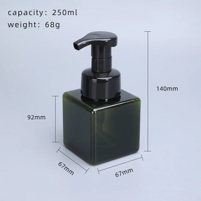Prazan dozator pjenastog sapuna Punjiva boca s pumpicom za tekući sapun Šampon za pranje tijela PETG boce 1 KOM