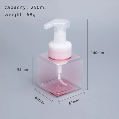 Prazan dozator pjenastog sapuna Punjiva boca s pumpicom za tekući sapun Šampon za pranje tijela PETG boce 1 KOM