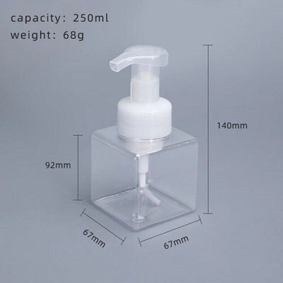 Prazan dozator pjenastog sapuna Punjiva boca s pumpicom za tekući sapun Šampon za pranje tijela PETG boce 1 KOM