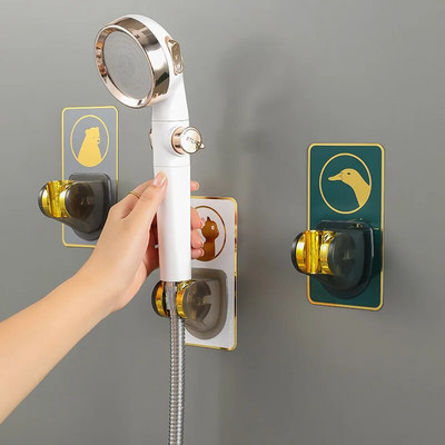 Erős tapadású 90° ABS falra szerelhető zselé zuhanyfej tartó Állítható fürdőszobai kiegészítők Állványtartó
