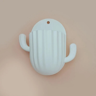 Suport pentru periuță de dinți, perete de uz casnic, autoadeziv, fără sudură, suport de depozitare pentru cactus, aparat de ras, raft de scurgere, accesorii pentru baie