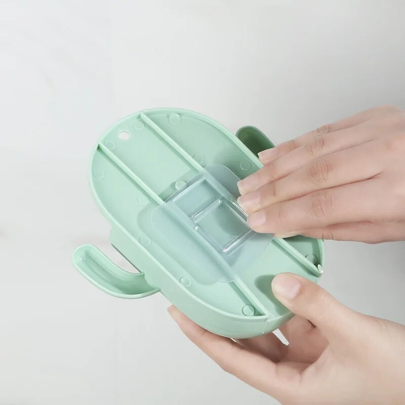 Držač četkice za zube Zid za kućanstvo Samoljepljivi bešavni stalak za pohranu kaktusa Organizator za brijanje Polica za odvod Kupaonski pribor