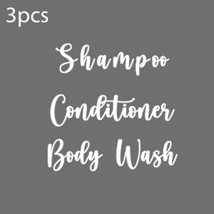Dozator de șampon pentru baie Flacon de loțiune cu pompă, reîncărcabil, gel de duș, balsam, sticla de depozitare, etichetă impermeabilă 500 ml