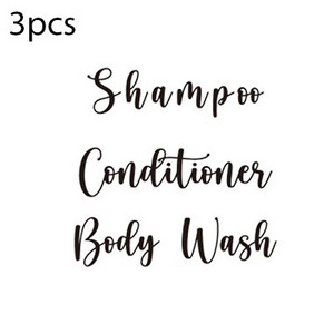 Dozator de șampon pentru baie Flacon de loțiune cu pompă, reîncărcabil, gel de duș, balsam, sticla de depozitare, etichetă impermeabilă 500 ml