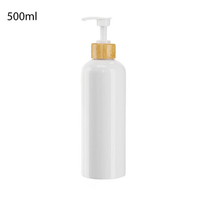 Dozator de șampon pentru baie Flacon de loțiune cu pompă, reîncărcabil, gel de duș, balsam, sticla de depozitare, etichetă impermeabilă 500 ml