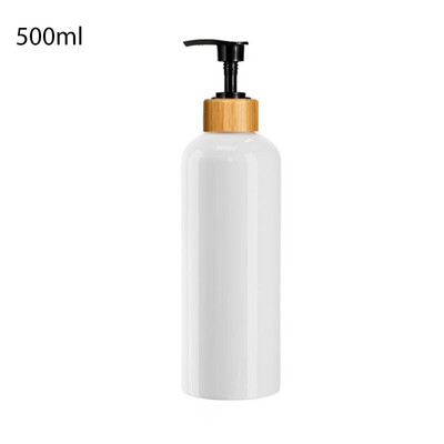 Dozator de șampon pentru baie Flacon de loțiune cu pompă, reîncărcabil, gel de duș, balsam, sticla de depozitare, etichetă impermeabilă 500 ml