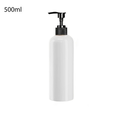 Dozator de șampon pentru baie Flacon de loțiune cu pompă, reîncărcabil, gel de duș, balsam, sticla de depozitare, etichetă impermeabilă 500 ml