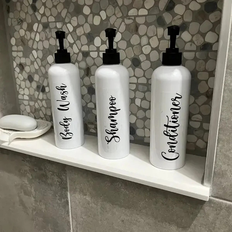 Dozator šampona za kupaonicu Boca s pumpicom Punjivi gel za tuširanje Boca za pohranu Vodootporna naljepnica 500 ml