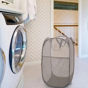 Удобен сгъваем найлонов сгъваем тип с голям капацитет Мръсни дрехи Чанта за кош за пране Кош за пране Многофункционален
