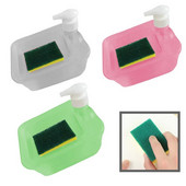 Εγχειρίδιο αντλίας διανομέα σαπουνιού Press Cleaning Liquid Dispenser Container Soap Organizer with Sponge Kitchen Tool Bthroom Supplies
