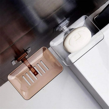 Σχάρα σαπουνιού Χωρίς διάτρηση Επιτοίχια τοποθέτηση διπλής στρώσης ντουζιέρα Δίσκος σαπουνιού Αξεσουάρ Μπάνιου Κουτί πιάτων σαπουνιού για μπάνιο
