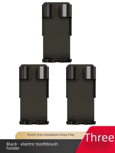 Prie sienos tvirtinamas elektrinio dantų šepetėlio laikiklis, kurio nereikia gręžti. Dantų puodelis Oralinis puodelių stovas Vonios kambario laikymo atraminis laikiklis