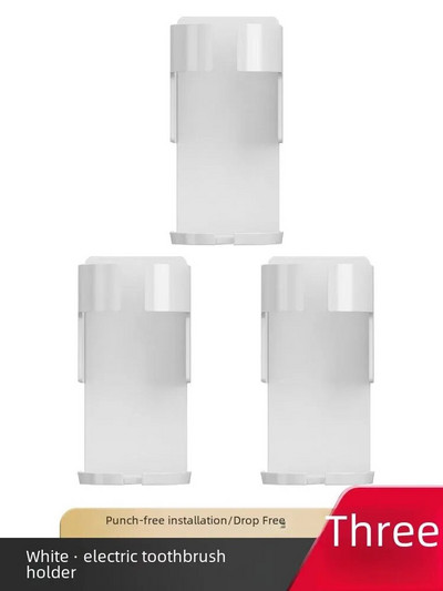 Prie sienos tvirtinamas elektrinio dantų šepetėlio laikiklis, kurio nereikia gręžti. Dantų puodelis Oralinis puodelių stovas Vonios kambario laikymo atraminis laikiklis