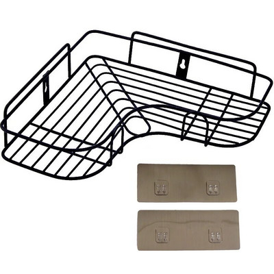 Γωνιακό ράφι μπάνιου Βάση σαμπουάν Επιτοίχια ράφια κουζίνας Μεταλλική οργάνωση ραφιού ντους Γωνιακή σχάρα αποθήκευσης μπάνιου