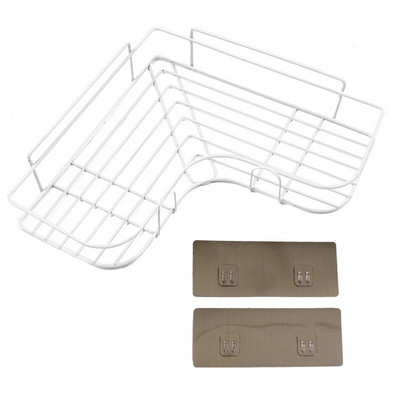 Γωνιακό ράφι μπάνιου Βάση σαμπουάν Επιτοίχια ράφια κουζίνας Μεταλλική οργάνωση ραφιού ντους Γωνιακή σχάρα αποθήκευσης μπάνιου