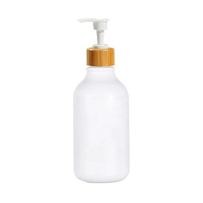 Dozator de sapun transparent pentru chiuveta de bucatarie Pompa din bambus Recipient pentru sticla Dozator de sapun de maini pentru baie Sticla de depozitare pentru lotiune 500 ml