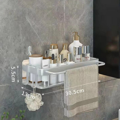 Kupaonske police Zidni nosač bez bušenja Kutna polica Tuš Stalak za pohranu Držač za WC Organizator šampona Kupaonski pribor