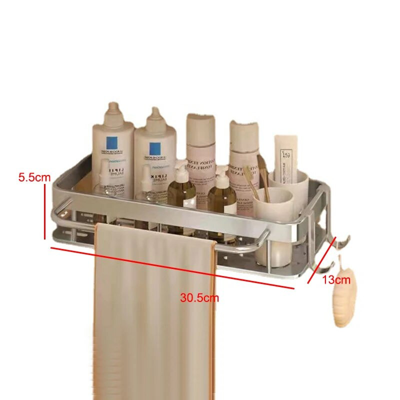 Kupaonske police Zidni nosač bez bušenja Kutna polica Tuš Stalak za pohranu Držač za WC Organizator šampona Kupaonski pribor