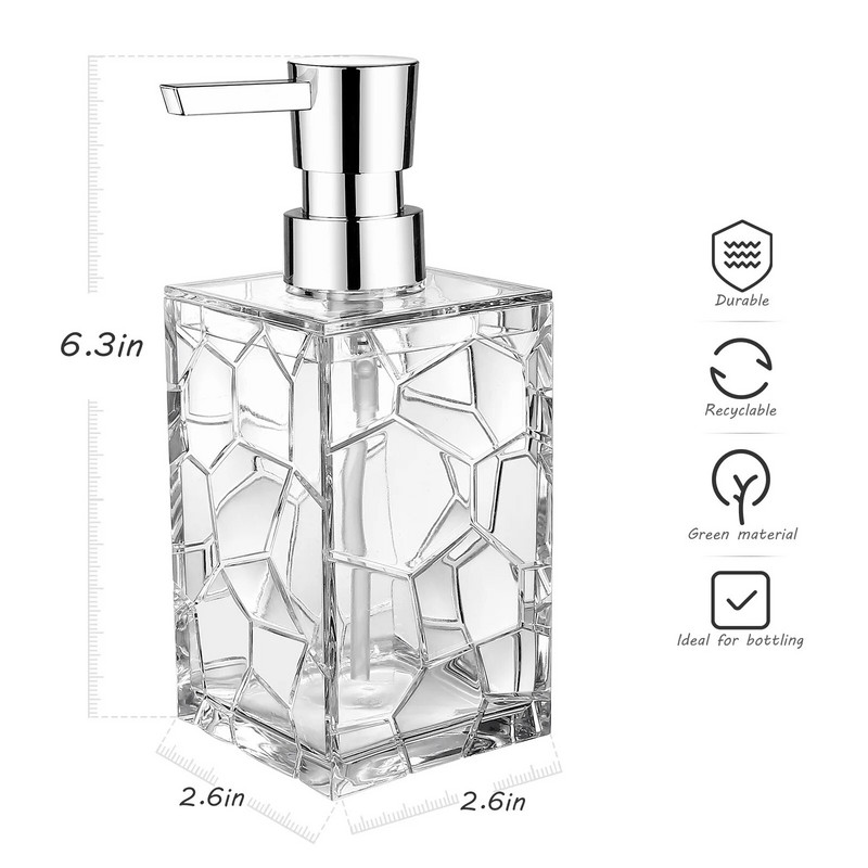 Choice Dozator sapuna od 320 ml Prozirna prozirna boca Kupaonica Dezinfekcijsko sredstvo za ruke Šampon Gel za tuširanje Punjiva posuda za bocu s pumpicom