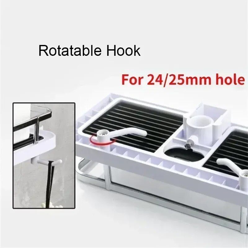 Glava bez držača Gel za tuširanje Police za odlaganje Kupaonska šipka Podizanje stupova Organizator za bušenje Stalak za šampon